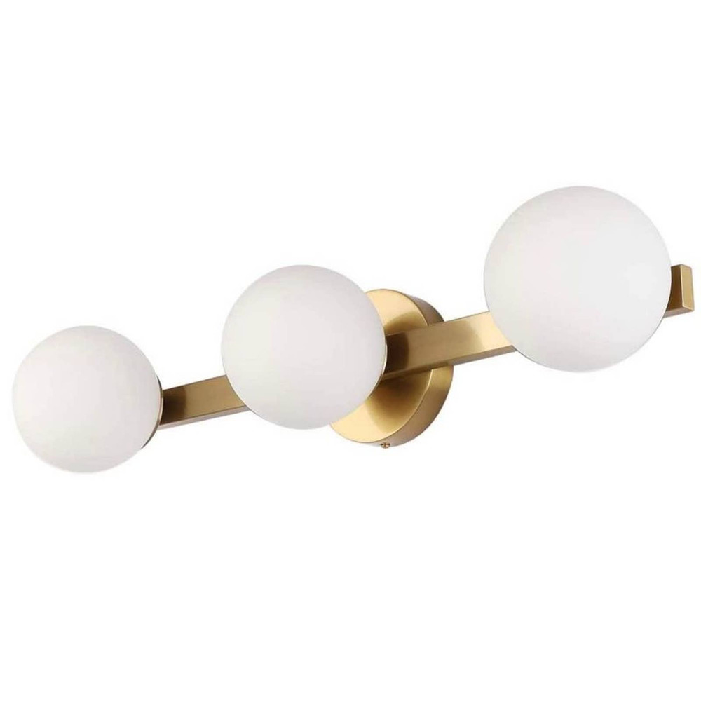 New 23” Modern Bathroom Vanity Light Fixture 3 Lights with Glass Shade Sconce